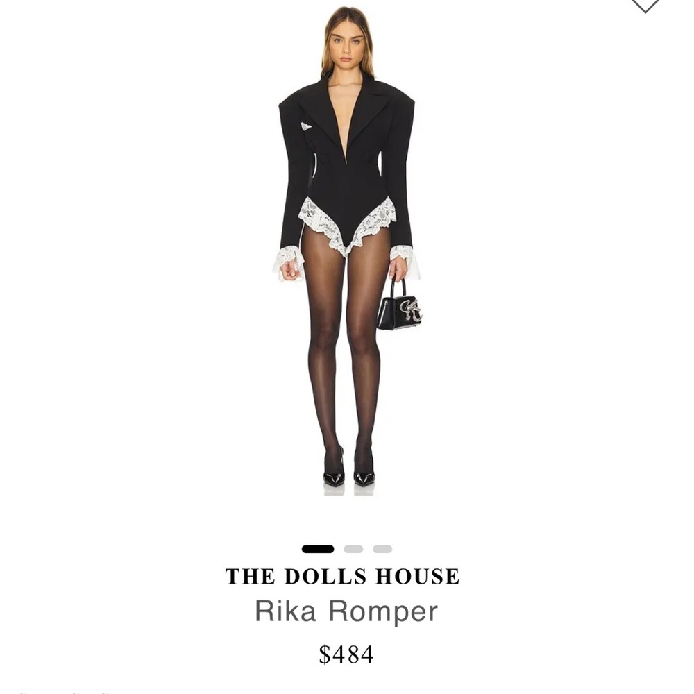 The doll house rika romper wore 1 time freshly dry cleaned sz xs